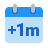 color style plus 1 month icon