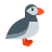 color style papageitaucher vogel icon