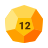 color style 십이 면체 icon