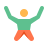 color style fallschirmspringen icon