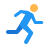 color style running icon