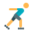 color style roller skating icon