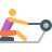 color style rowing machine icon