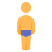 color style swimmer back view icon