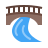 color style walking bridge icon
