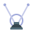 color style tv antenna icon