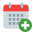 color style calendario más icon