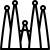 ios 17 outlined style sagrada familia icon