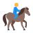 color style horseback riding icon
