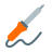 color style soldering iron icon