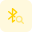Search for connected bluetooth devices logotype with magnify glass icon