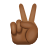 Victory Hand Medium Dark Skin Tone icon