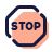 pulsar color style stop sign icon