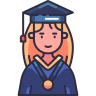Girl graduate icon
