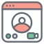 video call interview icon