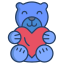heart teddy bear icon