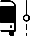 pastel glyph style bus current stop icon
