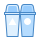 blue ui style 폐기물 분리 icon