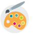 paint and brush icon