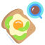 tostada de aguacate y huevo icon