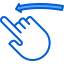 ipad 上的外部轻弹左手手势填充轮廓berkahicon icon