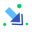 down right arrow icon