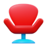 3d fluency style wing chair icon