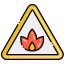 外部火災炎工場フラティコン線色フラットアイコン icon
