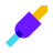 color glass style 오디오 케이블 icon
