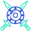 soldier shield and swords icon