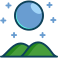 Space - Filled Outline 03-moon icon