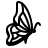 badges style butterfly side view icon