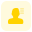 Social media profile with hamburger menu button style icon