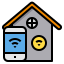 внешний-умный дом-интернет-вещей-itim2101-lineal-color-itim2101-3 icon