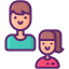father and daughter icon