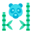color glass style wildlife icon