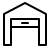 ios 17 outlined style garage offen icon