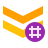 color style hashtag segno a v icon