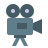 color style movie projector icon