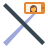 color style no selfie stick icon