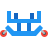 color style jet engine transportation cradle icon