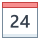 office m style calendar 24 icon