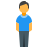color style standing man icon