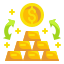 cambio-valuta-gold-esterno-wanicon-flat-wanicon icon