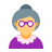 color style old woman skin type 1 2 icon