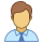 office m style administrator männlich icon