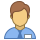 office m style mitarbeiter männlich icon