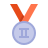 color style silver medal icon