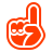color style foam fingers icon