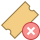 office m style delete ticket icon